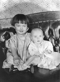 Mary with baby sister Thomasina