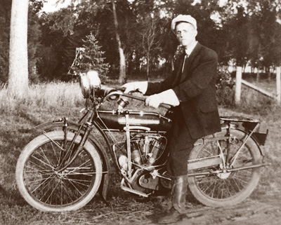 Everette on his motorcycle