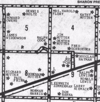 Nutter property in 1990 in Shelton Township