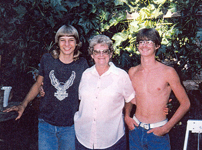 Lori Silsbee with sons Rod (left) and Rob.