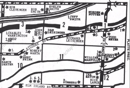 Nutter property in 2000 on Fort Farm Island in Platte Township