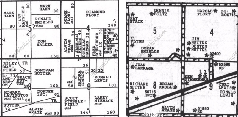 Nutter property in 2000 in Shelton Township