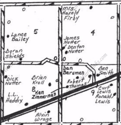 Nutter property in 2009 in Shelton Township