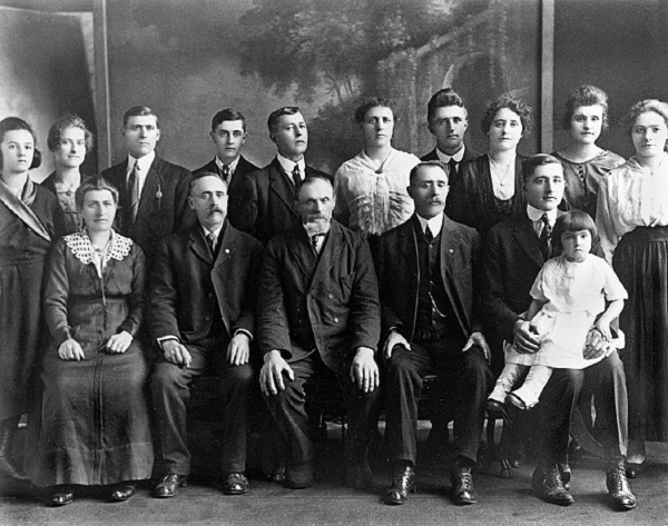 Augusta (Joseph) Staffen (third from the right in the back row).
