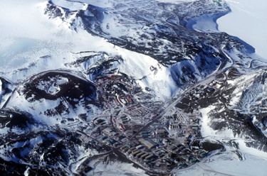 Aerial view of McMurdo Station